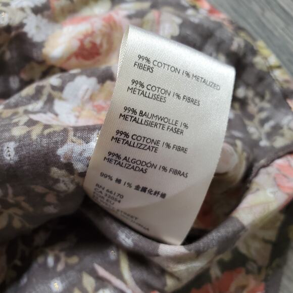 Anthropologie Top XS Cottage Peasant Prairie Romantic Feminine Boho Popover LS - Picture 8 of 11